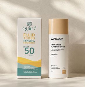 Qurez Tinted Sunscreen SPF and Wishcare duo