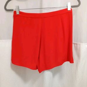 Womens H &amp; M Red Ruffle High Waisted Short