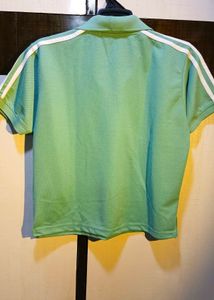 Adidas Polo Crop Top Green