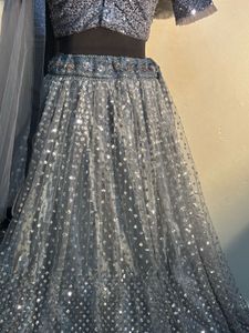 Sparkling Grey Lehenga