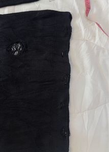 ZARA MEN'S Black Distressed Knit Sweater