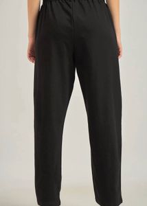 Black Wide Leg Casual Pants