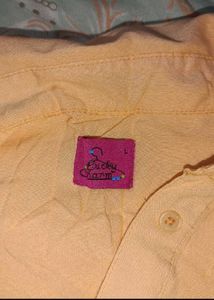 Peach Bell Sleeve Blouse