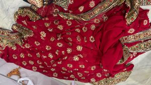 Red Vintage Heavy Saree