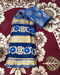 Royal Blue Brocade heavy lehenga