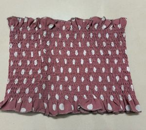 Pink Polka Dot Tube Top