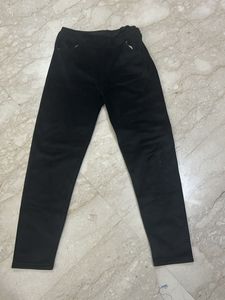 Velvet Women Black Pants Trouser