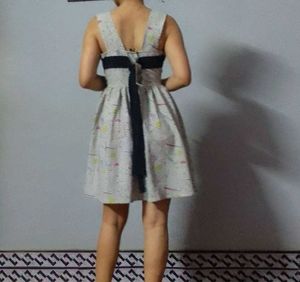 Charming Geometric Print Mini Dress