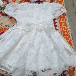 Elegant White Flower Girl Dress