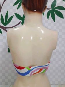 (959]Retro Colorful Abstract Tube Top