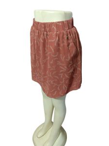 Women's Red Floral Print A-Line Skirt 30 to 34