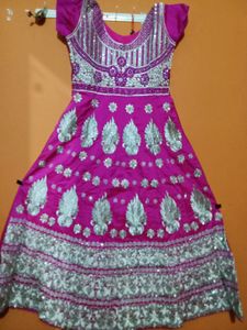 Pink Embellished Anarkali Dress