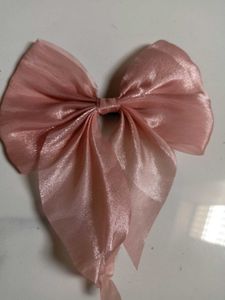 Elegant Pink Bow Hair Clip
