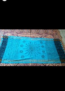 Blue Patterned Scarf