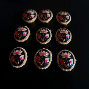 Floral Enamel lotus beads