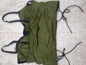 Green Fairycore Corset Bustier Top