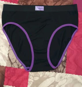 Comfortable Black & Purple Trim Briefs