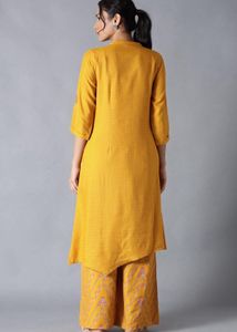 Yellow Embroidered Kurta Set