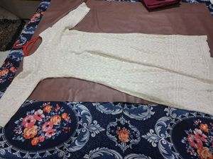 Embroidered Chikankari Dress Material XXL