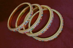 Colorful Crystal Bangle Set