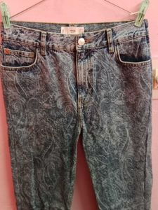 MANGO Denim Women's Printed Bootcut Jeans