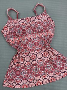 Boho Floral Print Padded Camisole Top