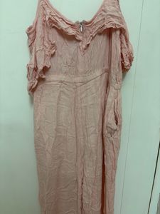 Cold Shoulder Stalk Buy Love  Pink Jumpsuit