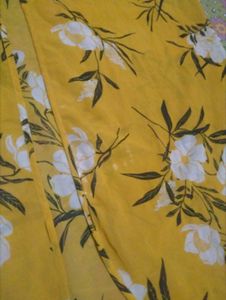 Yellow Floral Print Kimono top