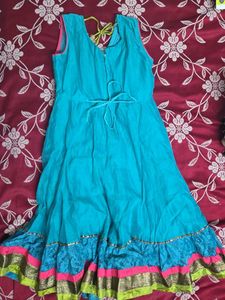 flared anarkali kurti with beautiful embroidery
