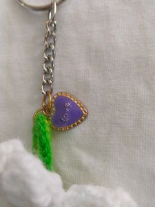 Handmade Crochet Flower Keychain