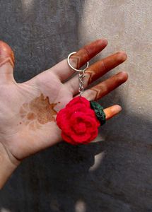 Handmade Rose Keychains (Set of 3)