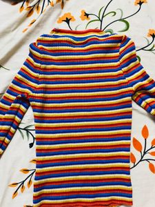 Colorful Striped Long Sleeve Top