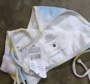 Vibrant Abstract Print Bikini Top