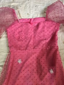 Sunnary cute pink girls designed aesthetic dress