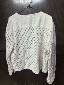 Stylish White Broderie Jacket
