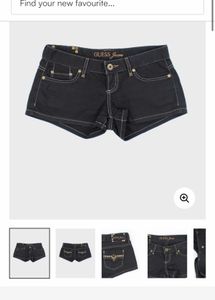 Guess Jeans Black Mini Denim Shorts