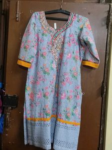 Floral Embroidered Kurti Salwar Set