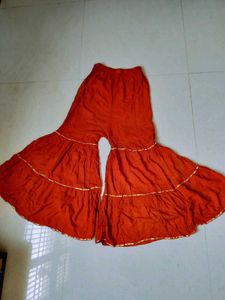 Orange Kurta with Pants sarara