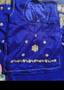 Royal Blue Embroidered Rajasthani poshak