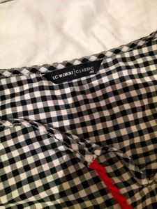 Checkered Embroidered top