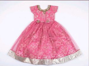 Beautiful Pink Ethnic Festive Frock / Gown for Bab