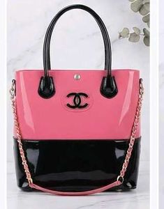 Pink & Black Chic Shoulder Bag