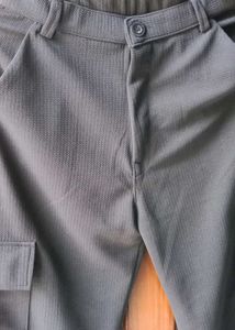 Black wide leg Cargo trouser
