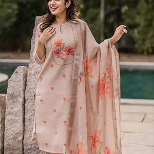 Elegant Floral Kurta set with plazo