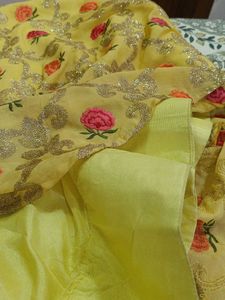 Beautiful Yellow Embroidered Lehenga Choli
