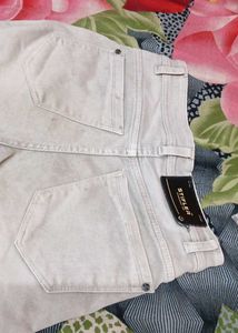 Light Wash Slim Fit Trousers