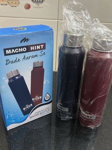 New Set of 2- Stainless Steel Water Bottles