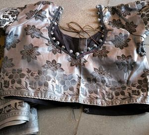 Elegant Olive Floral Saree