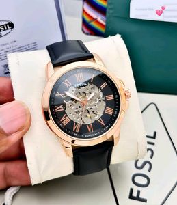 FOSSIL Roman Figures &amp; Tourbillon Back Open Automa