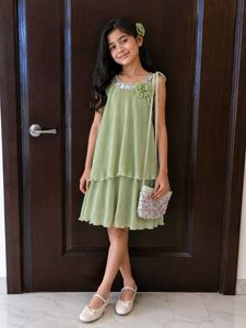 Green Dress with Sequin Detail